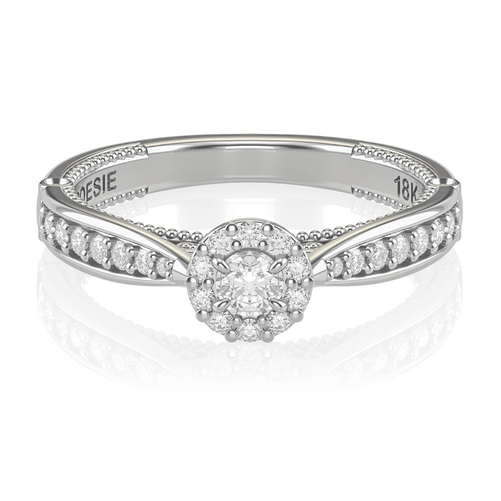  Anel de Noivado Uni Princess I (diamantes de laboratório)