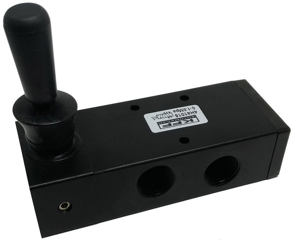 VÁLVULA COM ALAVANCA TRAVA 5/2 VIAS 1/2 KFF SÉRIE 400-4H41015