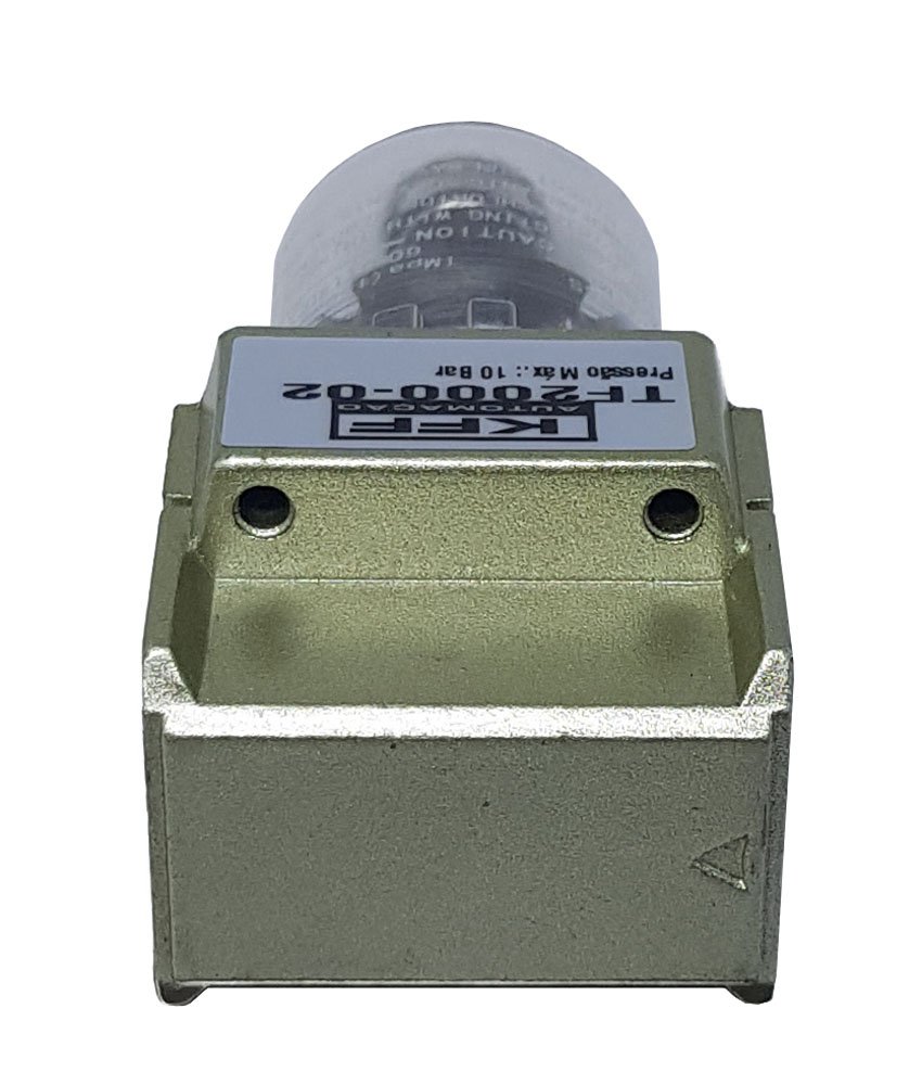 FILTRO DE AR COMPRIMIDO PARA COMPRESSOR 1/4 KFF COPO TRANSPARENTE 0-10 BAR DRENO MANUAL-TF200002