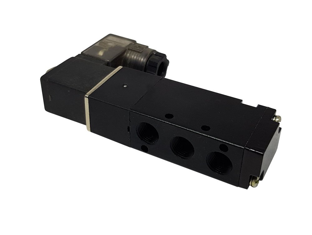 VÁLVULA 5/2 VIAS SOLENOIDE MOLA 1/8 KFF SÉRIE 100-4V11006