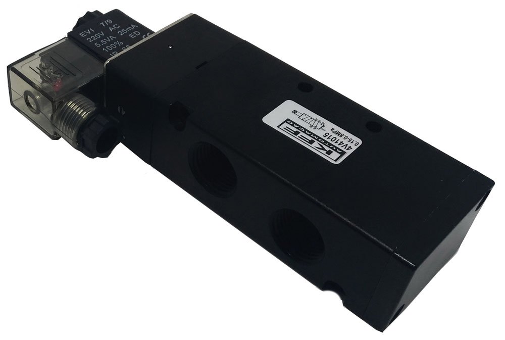 VÁLVULA PNEUMÁTICA 5/2 VIAS RETORNO POR MOLA SOLENOIDE 1/2 KFF 400-4V41015