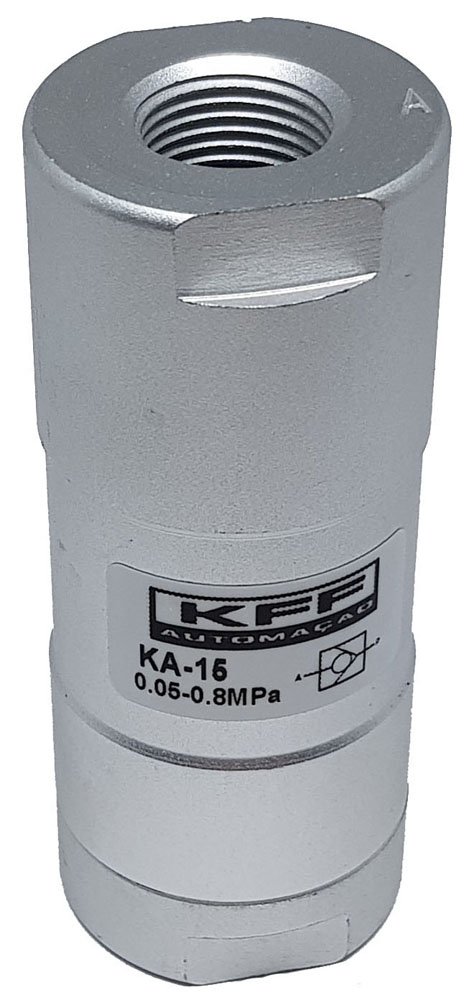 VÁLVULA RETENÇÃO AR COMPRIMIDO 1/8 KFF FÊMEA X FÊMEA COMPRESSOR 150 PSI-KA06