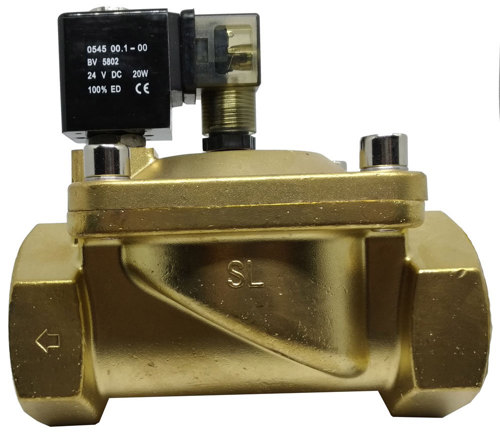 VÁLVULA SOLENOIDE 2 POLEGADAS 2/2 VIAS NF KFF AR ÁGUA ÓLEO SERVO-OPERADA -PU22520