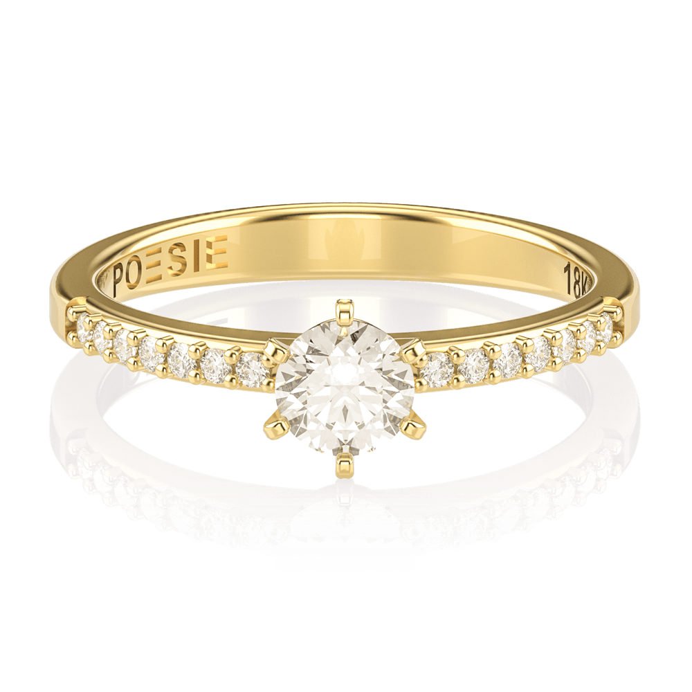 Anel de Noivado Solitaire II (diamantes de laboratório)
