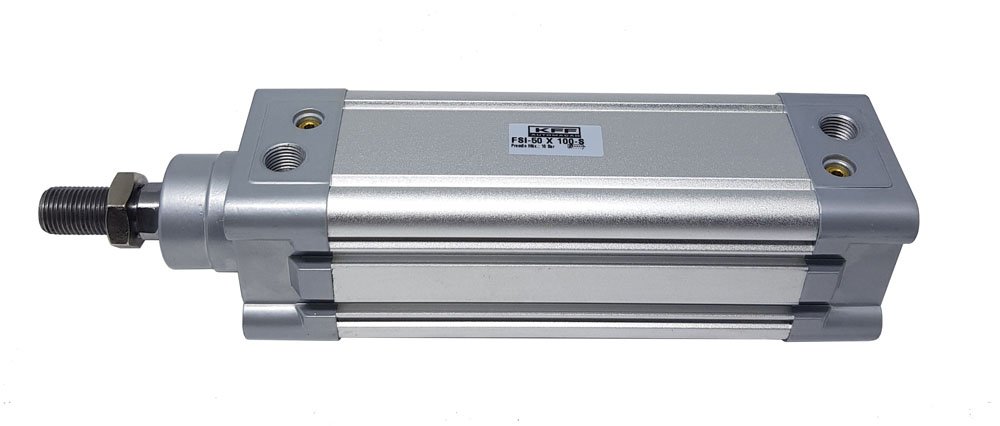 CILINDRO PISTÃO PNEUMÁTICO DE DUPLA AÇÃO ISO 6431 PERFILADO Ø 32 X 25MM KFF AMORTECIMENTO REGUL