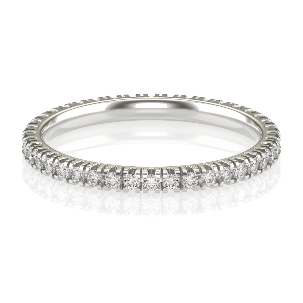  Aliança Eternity Prata (diamantes de laboratório)