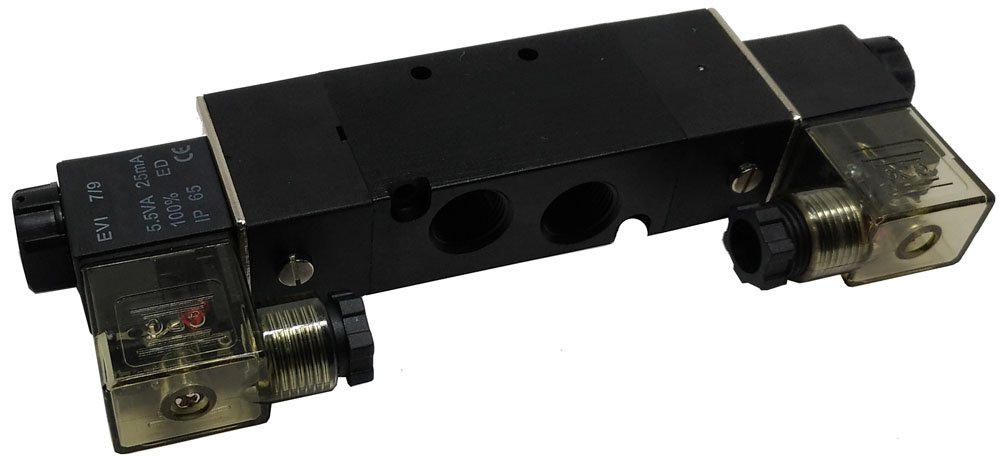 VÁLVULA PNEUMÁTICA DUPLO SOLENOIDE 5/2 VIAS 3/8 KFF SÉRIE 300-4V32010