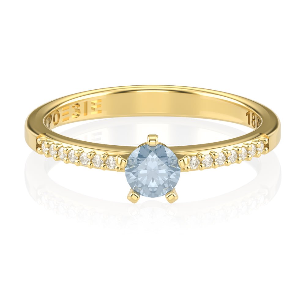 Anel de Noivado Petit Solitaire II-Tp