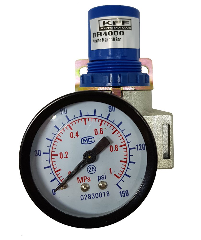 REGULADOR DE PRESSÃO PNEUMATICO 1/2 KFF PNEUMÁTICO SÉRIE TR 0-10 BAR -BR4000