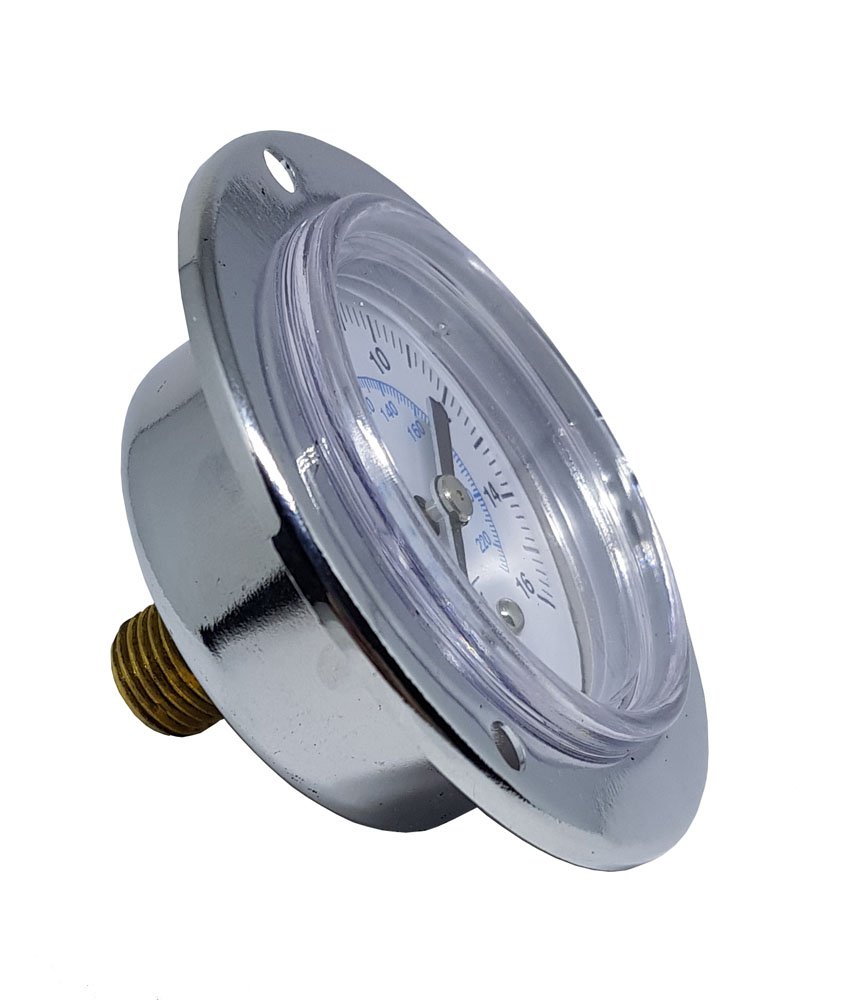 MANÔMETRO PAINEL 1/4 50MM 0-220 PSI 16 BAR-GF5016