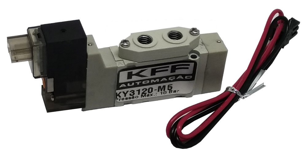 VÁLVULA SOLENOIDE 5 VIAS RETORNO MOLA M5 KFF BAIXO CONSUMO-KY3120M5