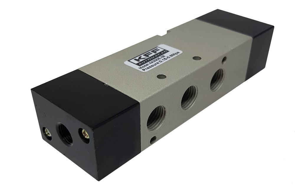 VÁLVULA DUPLO PILOTO 5/3 VIAS CENTRO FECHADO 1/4 KFF SÉRIE 300-4A330C08