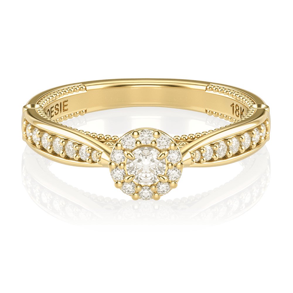 Anel de Noivado Uni Princess II (diamantes de laboratório)