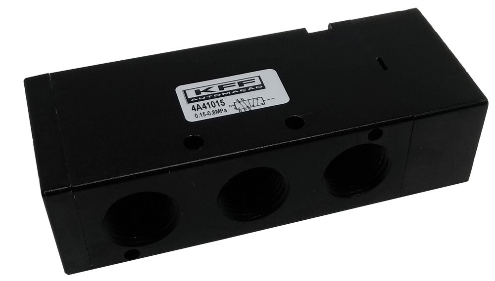 VÁLVULA SIMPLES PILOTO 5/2 VIAS 1/2 KFF RETORNO MOLA SÉRIE 400-4A41015
