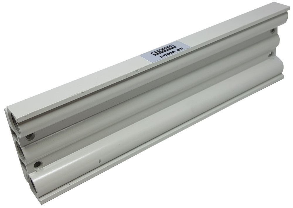 BASE MANIFOLD PARA VÁLVULA SOLENOIDE SÉRIE 100 10 POSIÇÕES ROSCA 1/4-100M10F