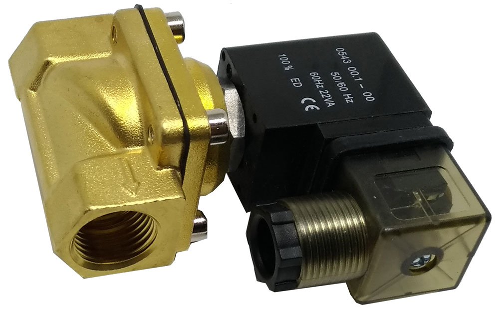VÁLVULA SOLENOIDE 1/2 POLEGADA 2/2 VIAS NF KFF AR ÁGUA ÓLEO AÇÃO DIRETA-PU22004