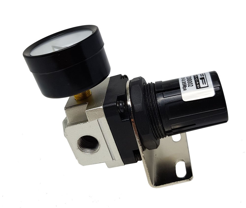 REGULADOR DE PRESSÃO COMPRESSOR 1/4 KFF PNEUMÁTICO SÉRIE TR 0-10 BAR -TR200002