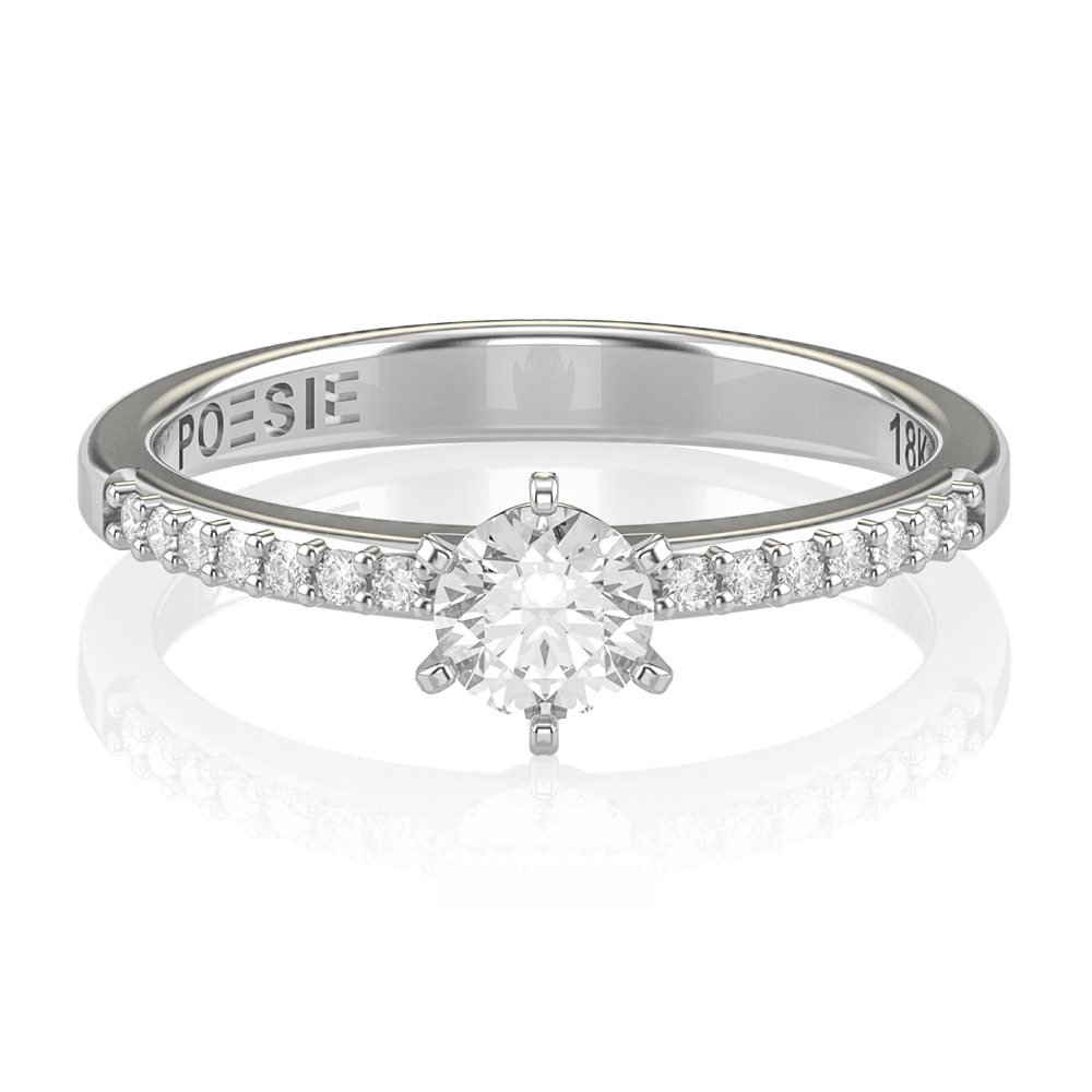 Anel de Noivado Solitaire I (diamantes de laboratório)