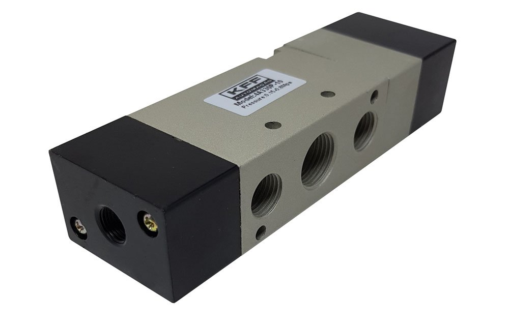 VÁLVULA DUPLO PILOTO 5/3 VIAS CENTRO ABERTO POSITIVO 3/8 KFF SÉRIE 300-4A330P10