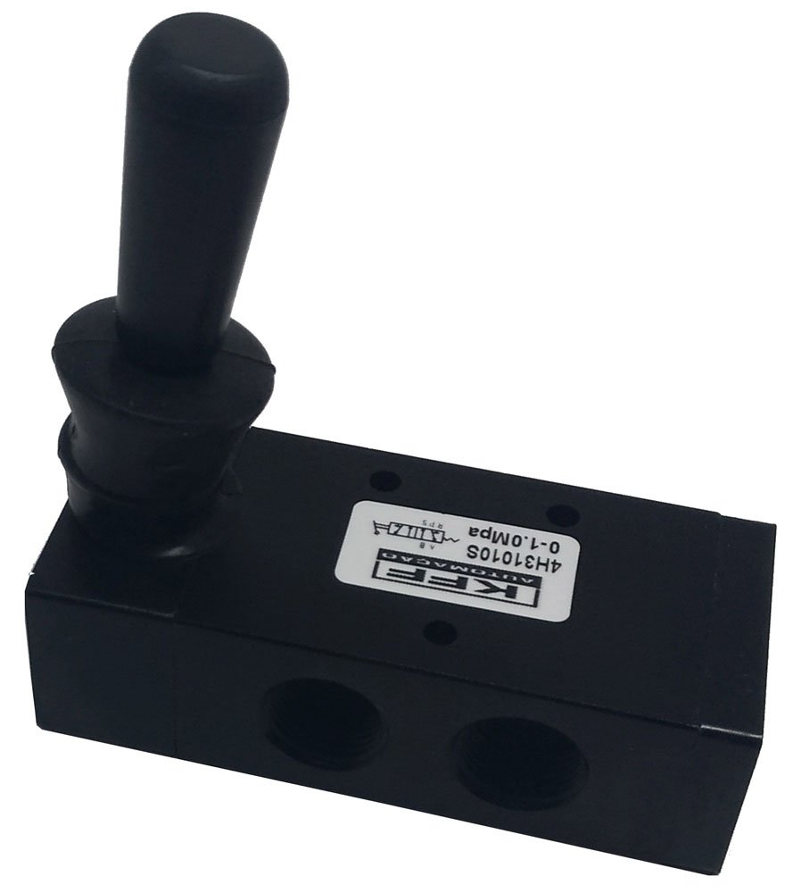 VÁLVULA MANUAL TIPO ALAVANCA MOLA 5/2 VIAS 3/8 KFF SÉRIE 300-4H31010S