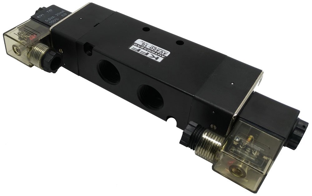 VÁLVULA PNEUMÁTICA DUPLO SOLENOIDE 5/2 VIAS 1/2 KFF SÉRIE 400-4V42015