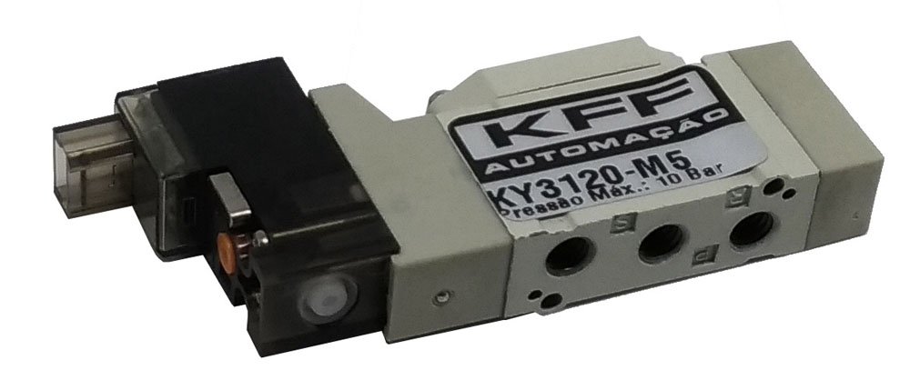 VÁLVULA SOLENOIDE 5 VIAS RETORNO MOLA M5 KFF BAIXO CONSUMO-KY3120M5
