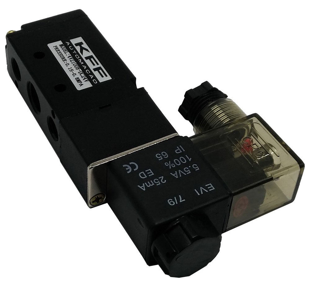 VÁLVULA 5 2 VIAS RETORNO POR MOLA 1/4 KFF SÉRIE 200-4V21008