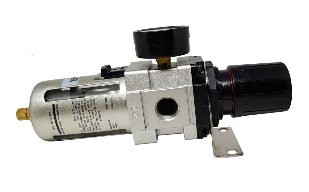 FILTRO REGULADOR DE AR 1/2 KFF COPO PROTETOR ALUMÍNIO 0-10 BAR DRENO MANUAL-TW400004