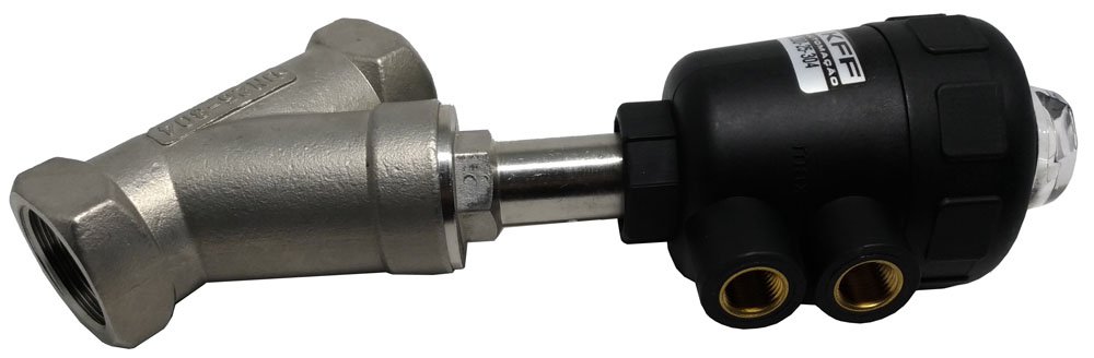 VÁLVULA ANGULAR PNEUMÁTICA 2 VIAS 1 INOX 304-2K20025304