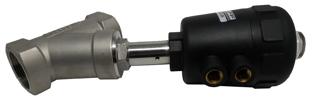 VÁLVULA ANGULAR PNEUMÁTICA 2 VIAS 11/4 INOX 304-2K20032304