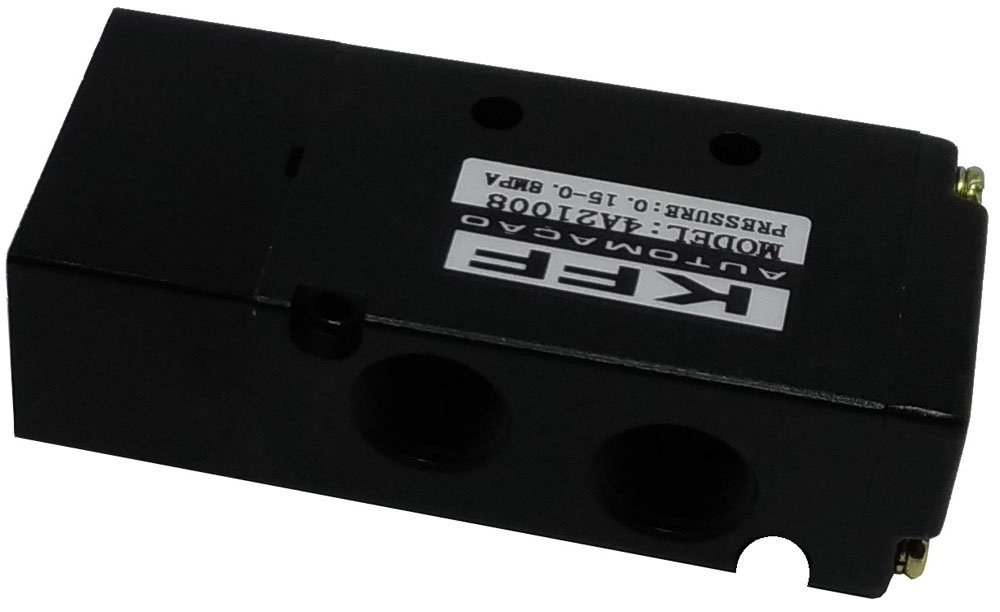 VÁLVULA SIMPLES PILOTO 5/2 VIAS 1/4 KFF RETORNO MOLA SÉRIE 200-4A21008