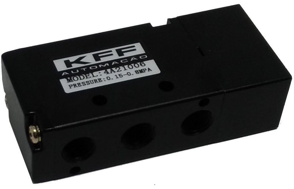 VÁLVULA SIMPLES PILOTO 5/2 VIAS 1/8 KFF RETORNO MOLA SÉRIE 200-4A21006