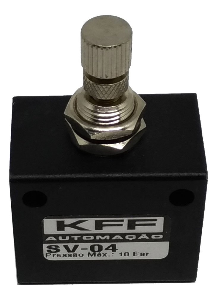 VÁLVULA CONTROLE DE FLUXO PNEUMÁTICA 1/2 KFF UNIDIRECIONAL-SV04