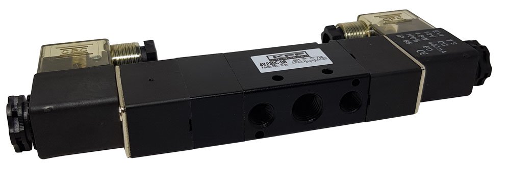 VÁLVULA SOLENOIDE 5/3 VIAS 1/4 CENTRO ABERTO POSITIVO SÉRIE 200-4V230P08