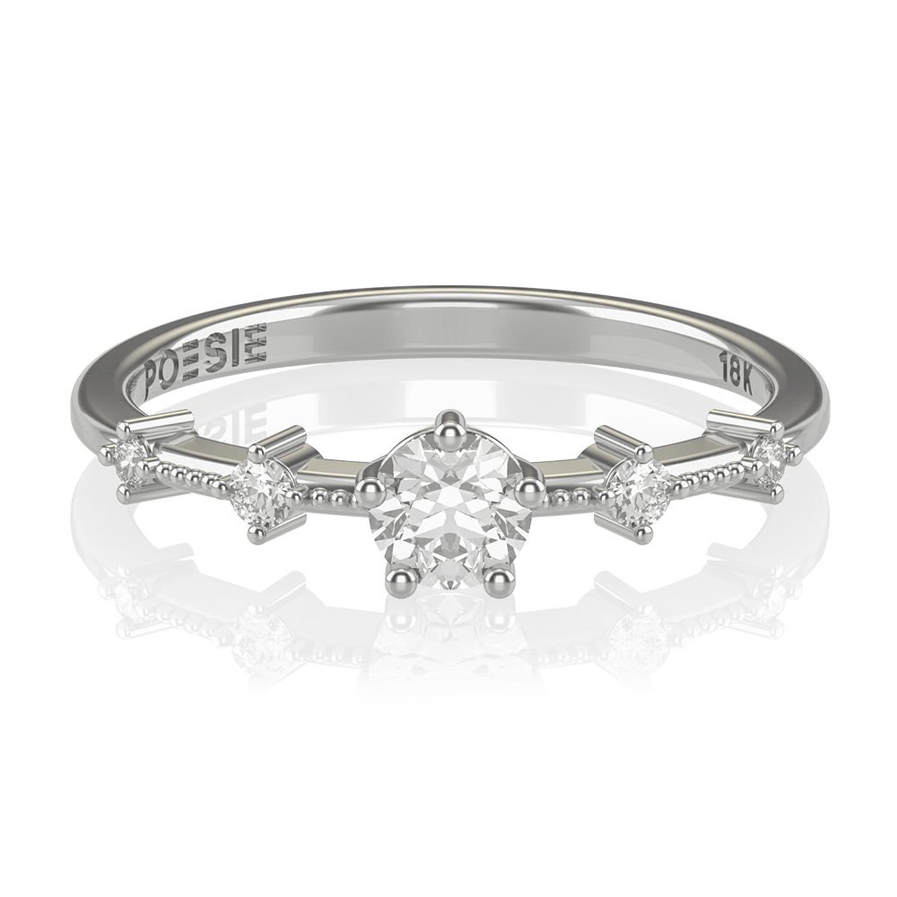 Anel de Noivado Serenity I (diamantes de laboratório)