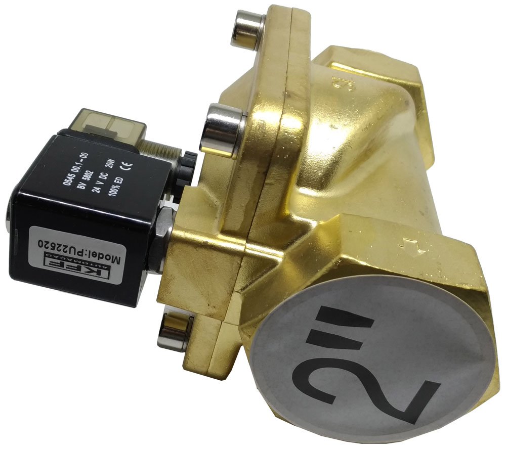 VÁLVULA SOLENOIDE 2 POLEGADAS 2/2 VIAS NF KFF AR ÁGUA ÓLEO SERVO-OPERADA -PU22520