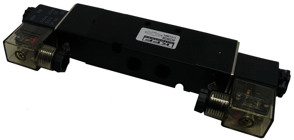 VÁLVULA SOLENOIDE 5/3 VIAS 1/4 KFF SÉRIE 300-4V330C08