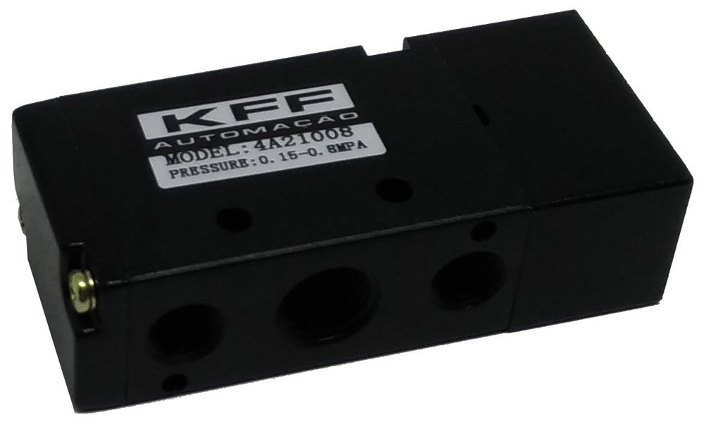 VÁLVULA SIMPLES PILOTO 5/2 VIAS 1/4 KFF RETORNO MOLA SÉRIE 200-4A21008