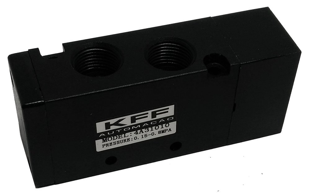 VÁLVULA SIMPLES PILOTO 5/2 VIAS 3/8 KFF RETORNO MOLA SÉRIE 300-4A31010
