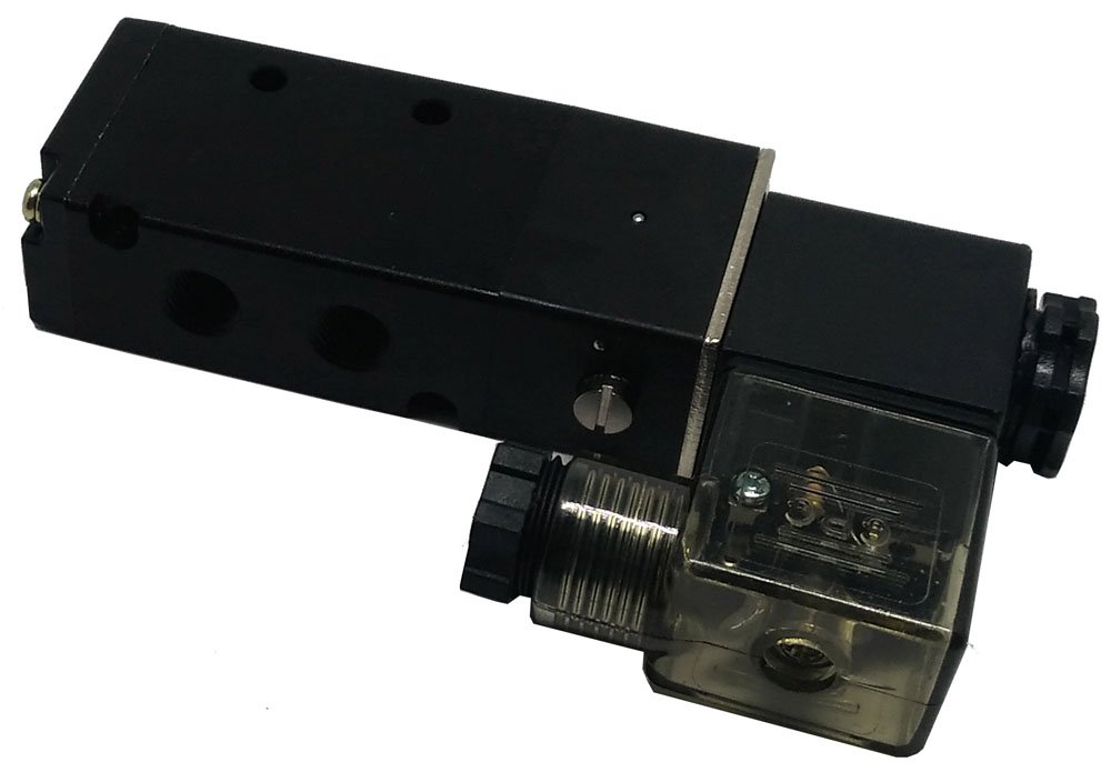 VÁLVULA 5/2 VIAS SIMPLES SOLENOIDE 1/8 RETORNO MOLA SÉRIE 200-4V21006