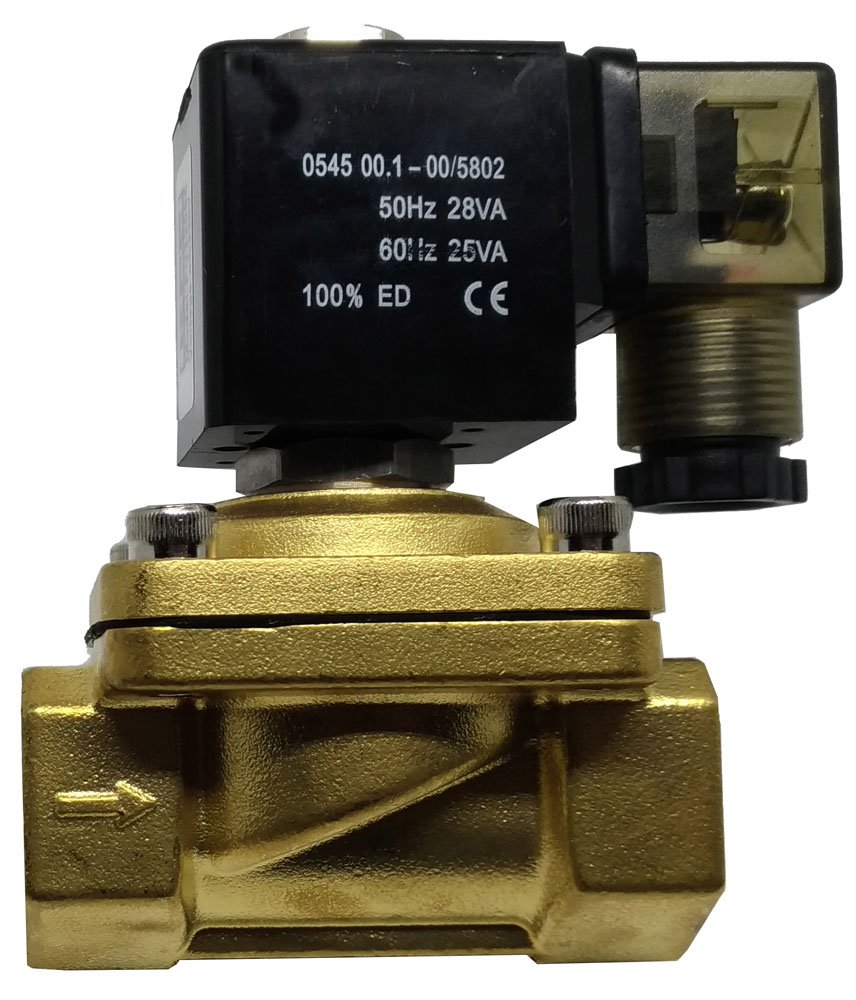 VÁLVULA SOLENOIDE 3/4 2/2 VIAS NF KFF AR ÁGUA ÓLEO AÇÃO DIRETA-PU22006