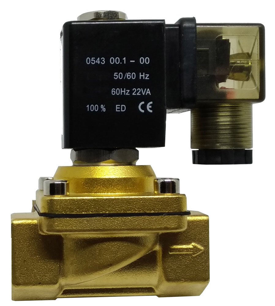 VÁLVULA SOLENOIDE 1/2 POLEGADA 2/2 VIAS NF KFF AR ÁGUA ÓLEO AÇÃO DIRETA-PU22004