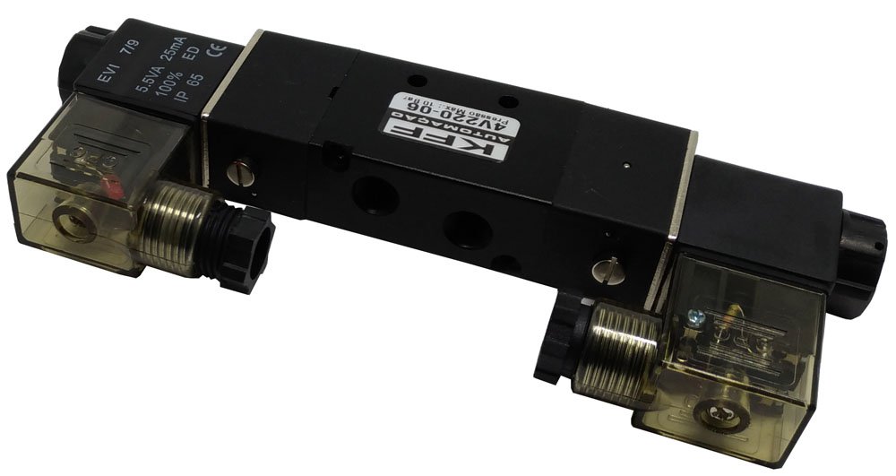 VÁLVULA 5/2 VIAS DUPLO SOLENOIDE 1/4 KFF SÉRIE 200-4V22008
