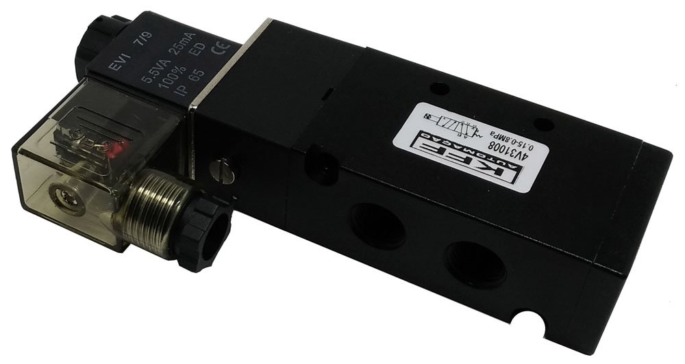 VÁLVULA 5/2 VIAS PNEUMÁTICA 1/4 KFF RETORNO MOLA SÉRIE 300-4V31008