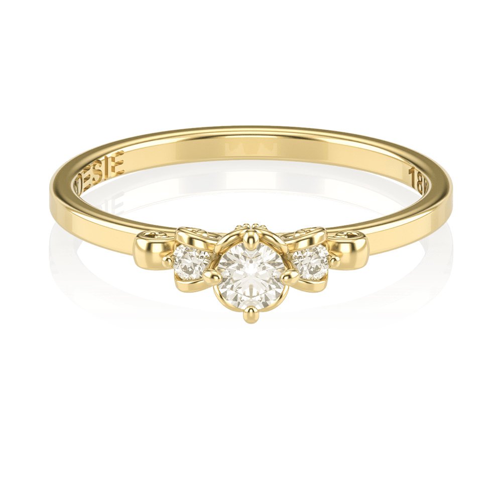  Anel de Noivado Liebe II (diamantes de laboratório)
