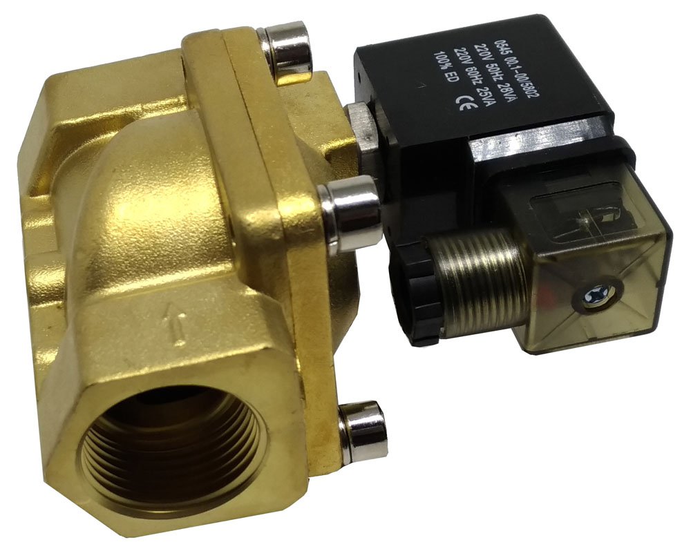 VÁLVULA SOLENOIDE 1 POLEGADA 2/2 VIAS NF KFF AR ÁGUA ÓLEO SERVO-OPERADA-PU22508