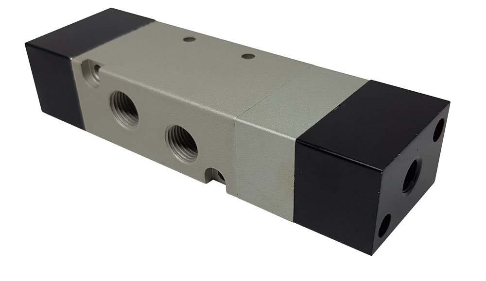 VÁLVULA DUPLO PILOTO 5/3 VIAS CENTRO ABERTO NEGATIVO 1/4 KFF SÉRIE 300-4A330E08