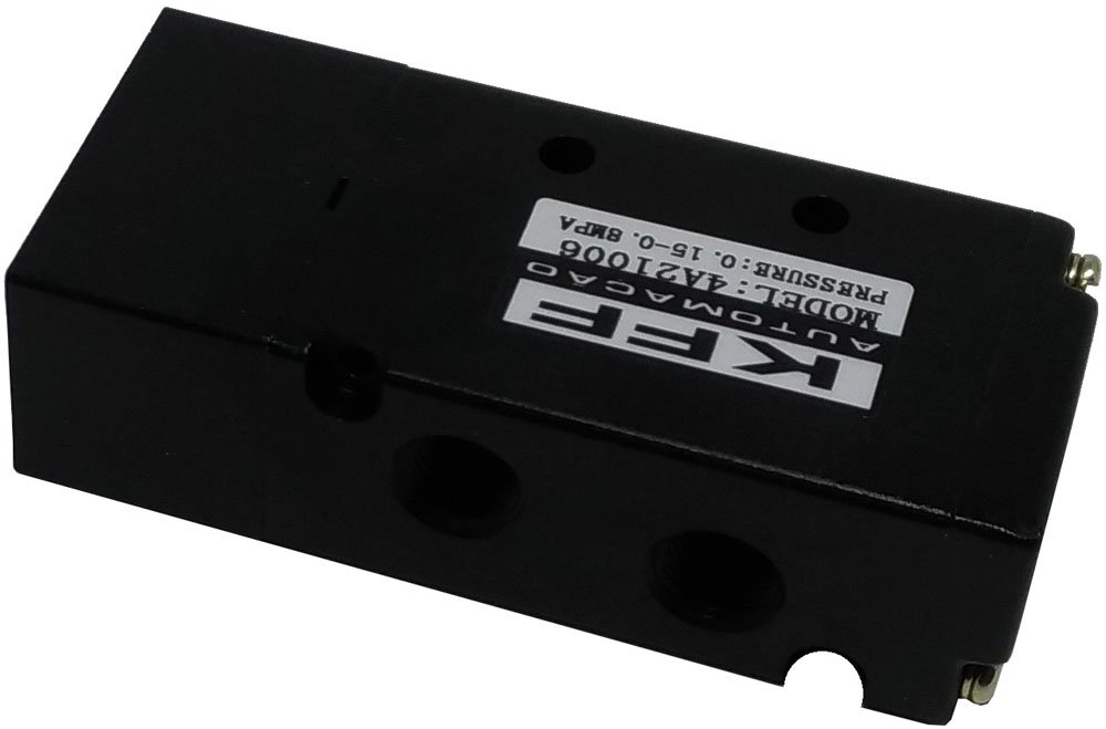 VÁLVULA SIMPLES PILOTO 5/2 VIAS 1/8 KFF RETORNO MOLA SÉRIE 200-4A21006