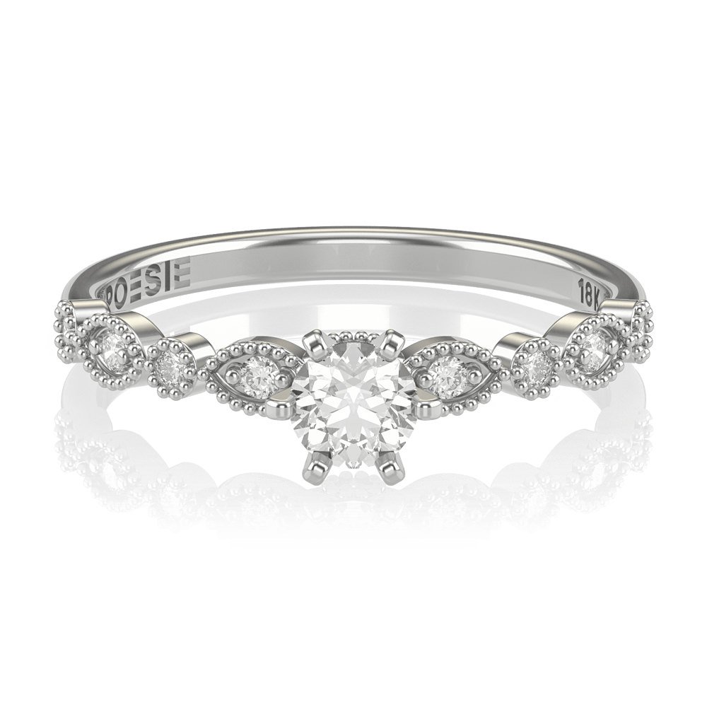 Anel de Noivado Gran Destiny I (diamantes de laboratório)