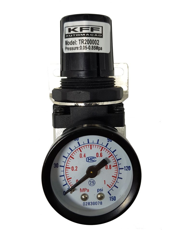 REGULADOR DE PRESSÃO COMPRESSOR 1/4 KFF PNEUMÁTICO SÉRIE TR 0-10 BAR -TR200002